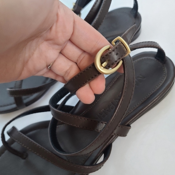 Marion Parke | Harvey Strappy Sandals in Chocolate Brown Lux Calf Size 7 - Picture 8 of 15